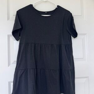 Black Tiered T-Shirt Dress
